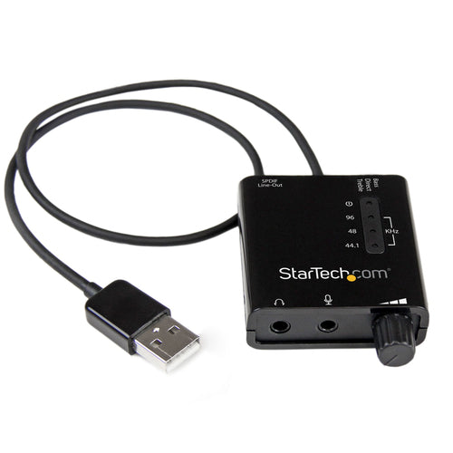 StarTech.com USB Stereo Audio Adapter External Sound Card with SPDIF Digital Audio and Stereo Mic StarTech.com USB Stereo Audio Adapter External Sound Card with SPDIF Digital Audio and Stereo Mic